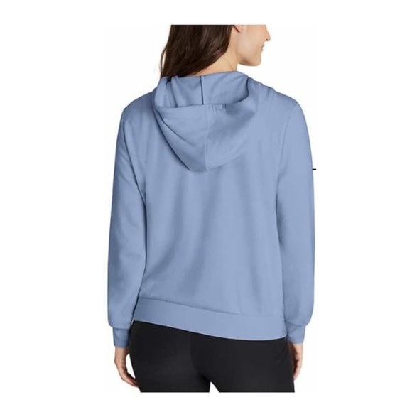 NWT Eddie Bauer Women's Relaxed Fit Ultra Soft Full Zip Hoodie Blue S $70 RR51 - Picture 2 of 2